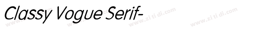 Classy Vogue Serif字体转换